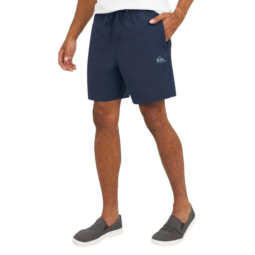 QUIKSILVER Amphibian Hybrid Shorts Mens Medium Navy Blue Pull On Swim Shorts NWT